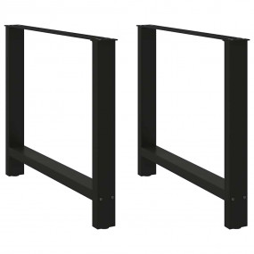 Coffee Table Leg Set of 2 Black Powder-coated steel