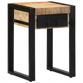 Side Table Natural Mango Wood Solid Mango Wood Small Ac...