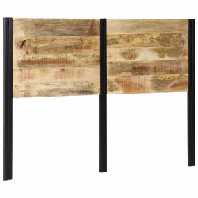 Headboard Natural wood Solid Mango Wood, Powder-coated ...