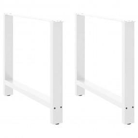 Coffee Table Leg Set of 2 White Powder-coated steel Med...