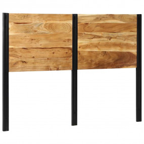 Headboard Natural wood with black iron