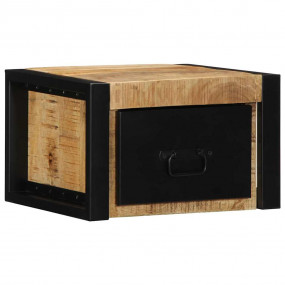 Nightstand Set of 2 Natural Mango Wood Solid Mango Wood...