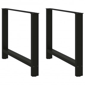 Coffee Table Leg Set of 2 Black Powder-coated steel Med...