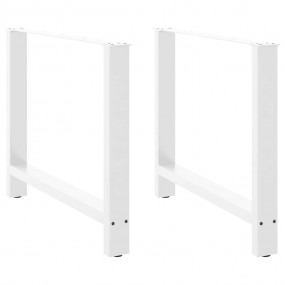 Coffee Table Leg Set of 2 White Powder-coated steel