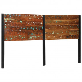 Headboard Mixed color Solid reclaimed wood, powder-coat...