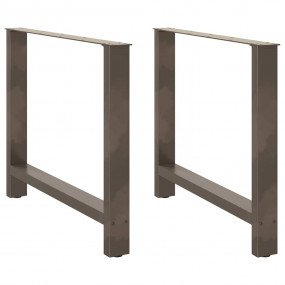 Coffee Table Leg Set of 2 Natural Steel Powder-coated s...