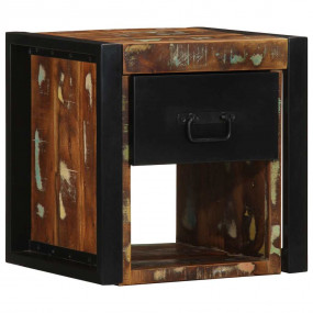 Bedside Cabinet Multicolor Solid reclaimed wood