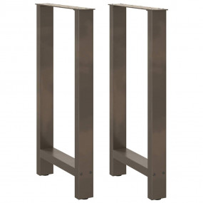Coffee Table Leg Set of 2 Natural Steel Powder-coated s...