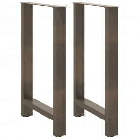 Coffee Table Leg Set of 2 Natural steel Powder-coated s...
