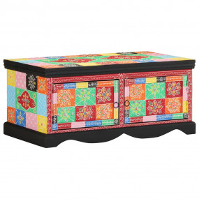 Coffee Table Multicolor Solid mango wood, engineered wo...