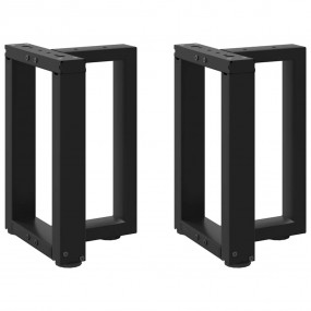 Coffee Table Leg Black Powder-Coated Steel 15.0 x 9.8 x