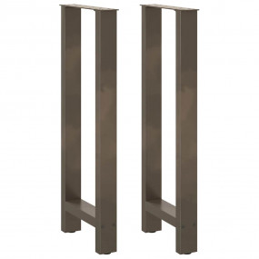 Coffee Table Leg Set of 2 Natural steel Powder-coated s...