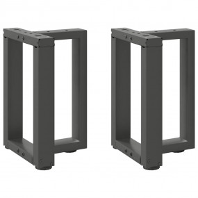 Coffee Table Leg Anthracite Powder-Coated Steel Adjusta...
