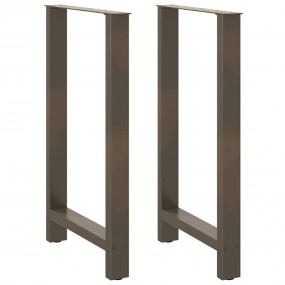 Coffee Table Leg Set of 2 Natural steel Powder-coated s...