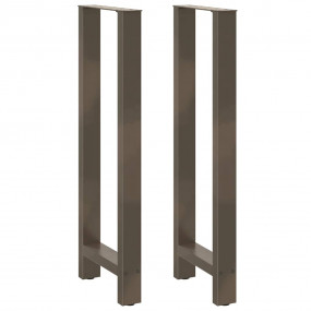 Coffee Table Leg Set of 2 Natural Steel Powder-Coated S...