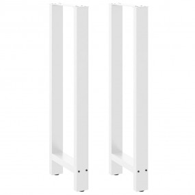 Coffee Table Leg Set of 2 White Powder-coated steel Med...