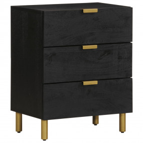 Bedside Cabinet Black Engineered wood Medium Bedside Ca...