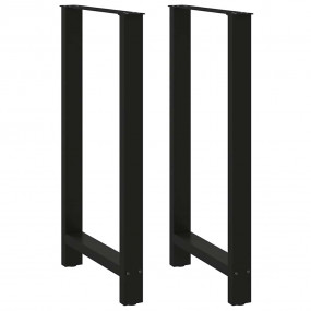 Coffee Table Leg Set of 2 Black Powder-coated steel Sta...