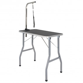 Bath Grooming Table Black Engineered wood, Powder-coate...
