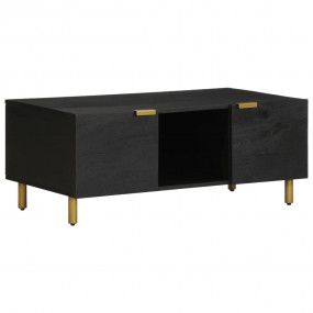 Coffee Table Black Engineered wood, solid mango wood