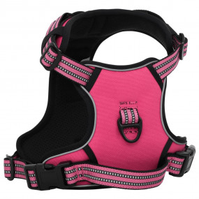 Dog Harness Pink Polyester S Adjustable Armrests Dog Ha...