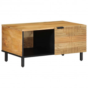 Coffee Table Brown Solid Mango Wood Medium Coffee Table