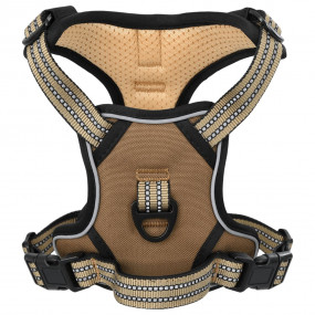 Dog Harness Brown Polyester L Adjustable Armrests Dog H...