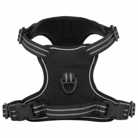 Dog Harness Black Polyester XL Adjustable Armrests Dog ...