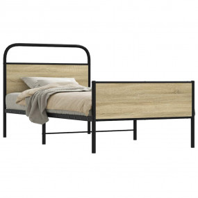 Bed Frame Sonoma oak Steel, engineered wood Twin