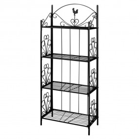 Plant Stand Black Steel Medium Sturdy Plant Rack Square