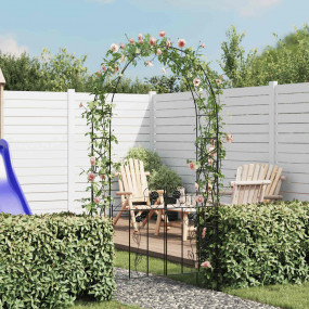 Garden Arch Black Iron 7.5 ft tall Durable Garden Arch