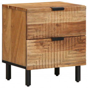 Bedside Cabinet Acacia Solid acacia wood, engineered wo...
