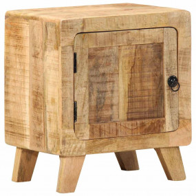 Bedside Cabinet Rough mango wood natural finish Solid m...