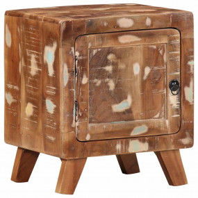 Bedside Cabinet Brown Solid Reclaimed Wood
