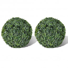 Artificial Plant Set of 2 Mixed green PVC Medium