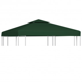 Gazebo Canopy Green Polyester with PVC coating 10 x 10 ...