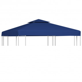 Gazebo Canopy Dark Blue Polyester with PVC coating 9.8f...