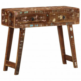 Console Table Multicolor Solid reclaimed wood Medium