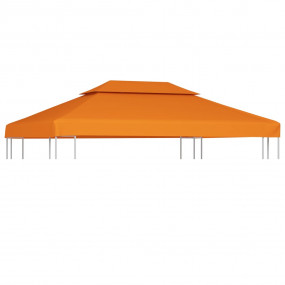 Gazebo Canopy Orange Polyester with PVC coating 9.8 x 1...
