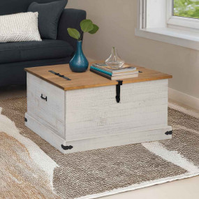 Storage Chest White Solid pine wood, metal Medium Stora...