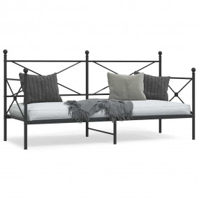 Daybed With Trundle Black Steel Single bed size