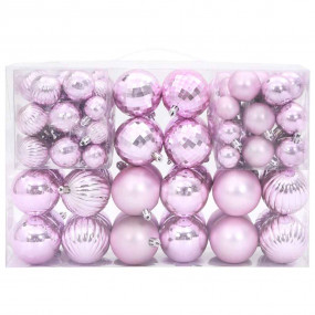 Christmas Bauble Pink Plastic Small, medium Durable
