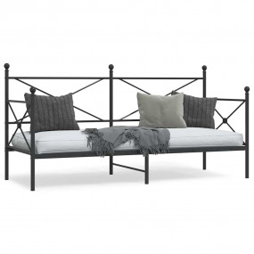 Daybed With Trundle Black Steel Twin Size Daybed With T...