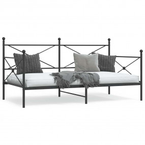 Daybed With Trundle Black Steel Twin Daybed With Trundl...