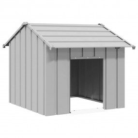 Dog House Grey Galvanized Steel 33.5 x 42.1 x 31.9 in D...