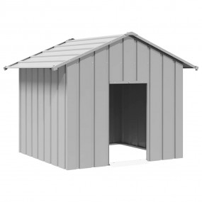 Dog House Grey Galvanized steel 51.6 x 39.8 x 40.2 in D...