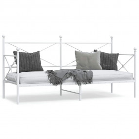 Daybed With Trundle White Steel Twin Daybed With Trundl...