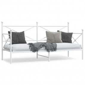 Daybed With Trundle White Steel Single Daybed With Trun...