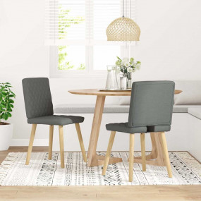 Dining Chair Set of 2 Dark Grey