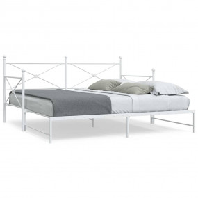 Daybed With Trundle White Steel Single to double bed co...